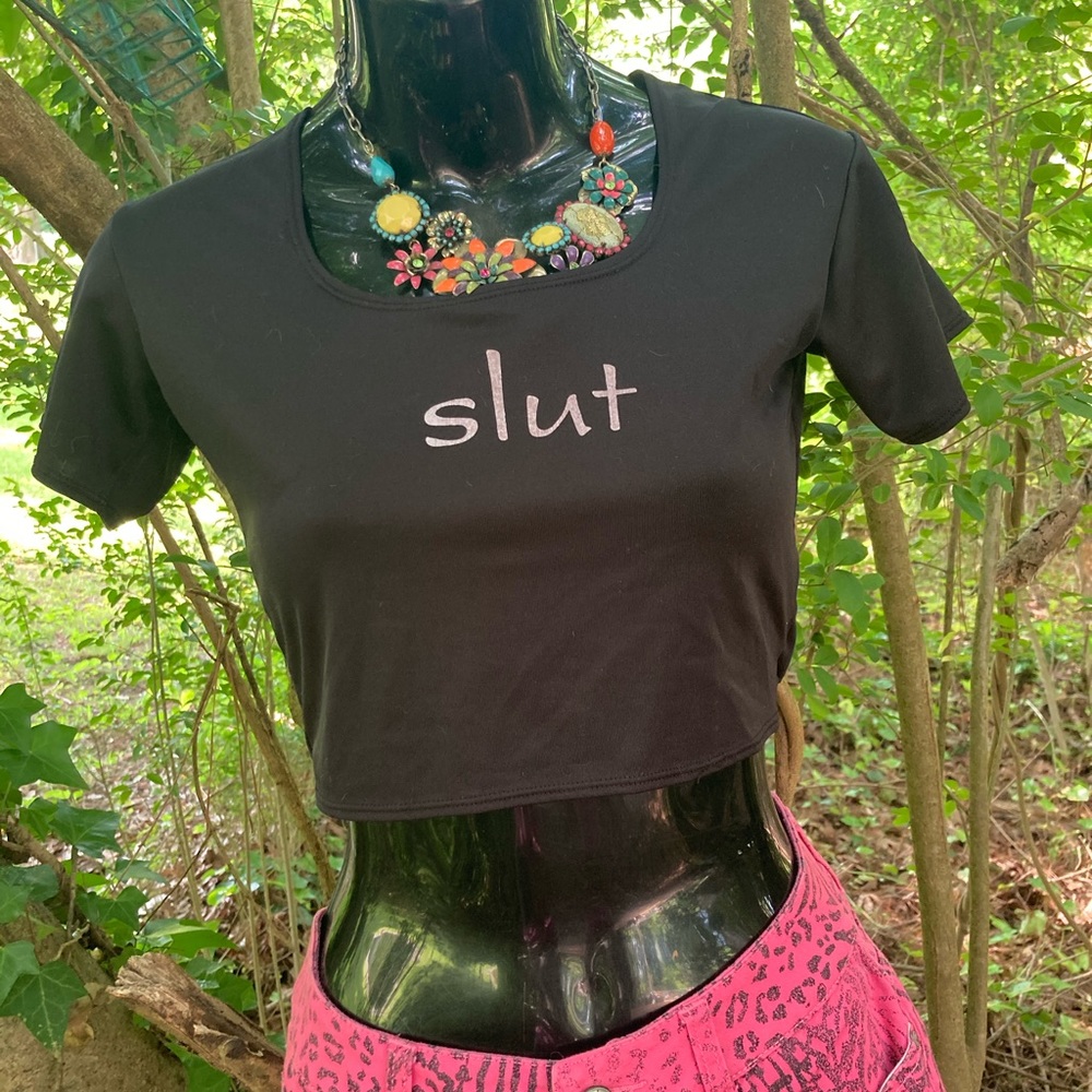 RARE Y2K Bold Statement Halter Crop Top